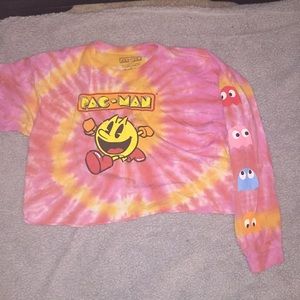 Tie dye pac man crop top